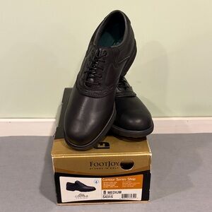 FootJoy Black Men's Oxford Contour series  Golf Shoes size 8 style 54315